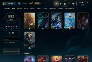 Unranked com TODOS os champs e 223 Skins + Kayle Juiza - League of Legends LOL