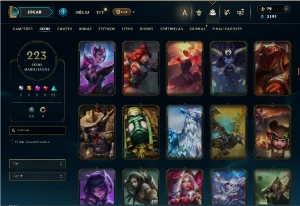 Unranked com TODOS os champs e 223 Skins + Kayle Juiza - League of Legends LOL