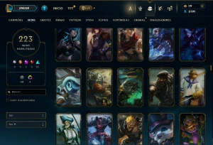 Unranked com TODOS os champs e 223 Skins + Kayle Juiza - League of Legends LOL