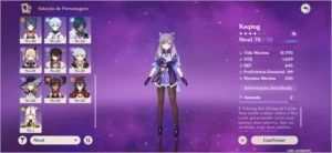 AYAKA + KAZUHA + DILUC C1 + KEQING + CORTADOR DA MONTANHA - Genshin Impact