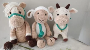 Trio Fazendinha Amigurumi - Artesanato e Personalizados