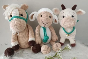 Trio Fazendinha Amigurumi - Artesanato e Personalizados