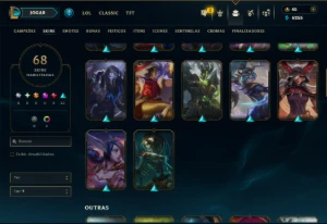 Platina 3 com 90 Champs e 68 Skins - League of Legends LOL