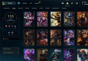 CONTA DE LEAGUE OF LEGENDS SUPER RARA COM SKINS DA S1E S2 LOL