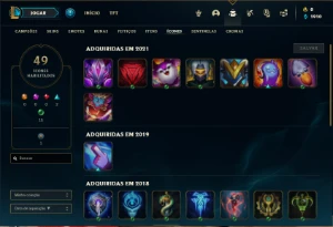 Conta Unranked com 20 Champs e 7 Skins + 8 Fragmentos - League of Legends LOL