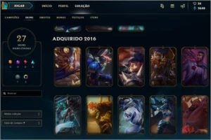 Prata 1 86 campeões - League of Legends LOL