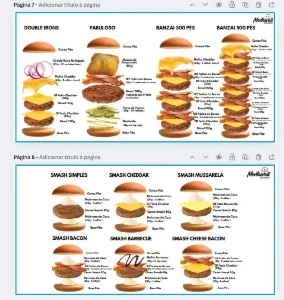 Instruções de montagem para hamburgueria ilustrativo