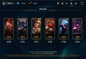 Conta ouro 4 com 38 Champs e 4 Skins - League of Legends LOL