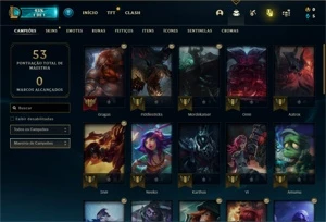 Conta ouro 4 com 38 Champs e 4 Skins - League of Legends LOL