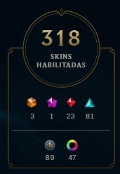 LOL ACCOUNT 318 Skins platinum - League of Legends