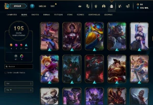 Conta League of Legends/ Platina com muitas skins! LOL