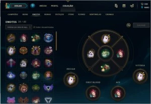Conta Lol Platina IV solo/Diamante IV flex 5x5 c/ 387 skins - League of Legends