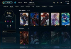 Conta Lol Platina IV solo/Diamante IV flex 5x5 c/ 387 skins - League of Legends