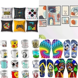 PACK COM 800  MIL ESTAMPAS DE ALMOFADAS, CANECAS, CHINELOS.. - Outros
