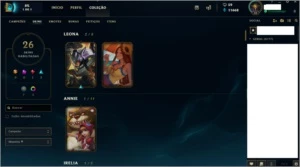 conta league of legends unranked e ouro na  season 6 e 7 LOL