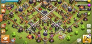 CV 11 Full, 6 construtores, 2 k de gemas, full itens - Clash of Clans