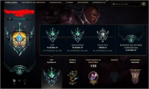 Conta lol plat 4 md3 + plat 4 tft + valorant plat 2 e skin - League of Legends