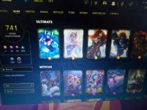 Conta de LOL 741 skins, conta TOP! 500 icones, lvl500+ - League of Legends