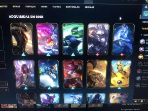 Conta de LOL 741 skins, conta TOP! 500 icones, lvl500+ - League of Legends