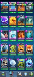 Conta Clash royale nível 45, 9 cartas nível 14