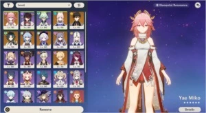ar56 sem vinculos Yae + kagura zhong ganyu xiao kokomi keqc3 - Genshin Impact