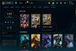 Conta ex mestre elo atual Diamante 4 - League of Legends LOL