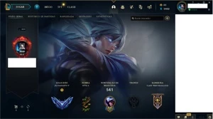 Conta ex mestre elo atual Diamante 4 - League of Legends LOL
