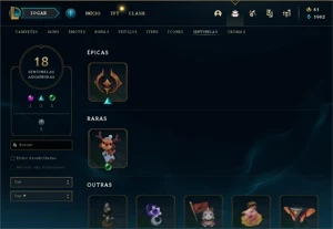 Conta ex mestre elo atual Diamante 4 - League of Legends LOL