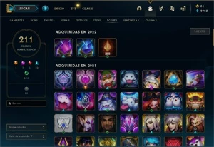 Conta ex mestre elo atual Diamante 4 - League of Legends LOL