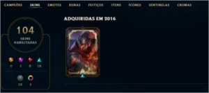 Conta lol 104 SKINS (ANNIE HEXTEC INCLUSO) 10 RUNAS OURO II - League of Legends