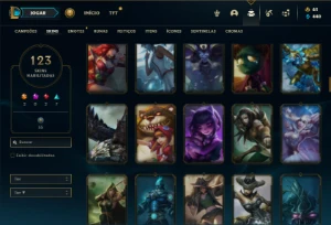 Esmeralda com 3 Raras: Corki Ovni, Kayle Juiza e Rammus Rei - League of Legends LOL