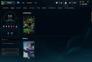 [Entrega Automática] Lol Prata, 50 Skin, SkinLendária,45K Ea - League of Legends