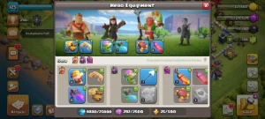 Clash Of Clans CV12 5 construtores, Herois LVL: 47,51 e 22