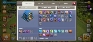 Clash Of Clans CV12 5 construtores, Herois LVL: 47,51 e 22