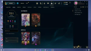 Conta League of Legends, ex mestre (2021), 252 skin+2635 RP LOL