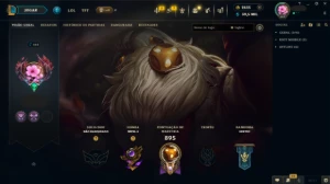 Conta League of Legends, ex mestre (2021), 252 skin+2635 RP LOL
