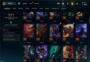 Conta ouro 2 com 102 Champs e 60 Skins - League of Legends LOL