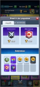 Clash Royale conta nv11 com todos as cartas .