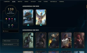 Conta Platina IV (Full champ + 139 Skins) - League of Legends LOL