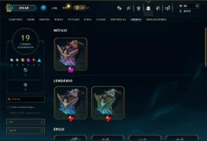 Mestre com TODOS os Champs e 29 Skins ( 610 PDL ) - League of Legends LOL