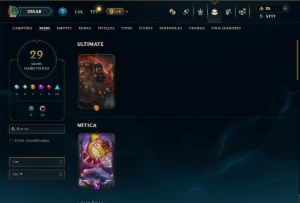 Mestre com TODOS os Champs e 29 Skins ( 610 PDL ) - League of Legends LOL