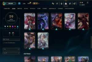 Mestre com TODOS os Champs e 29 Skins ( 610 PDL ) - League of Legends LOL