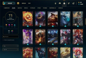 Conta prata 3 com 120 Champs e 73 Skins ( MAIN JG ) - League of Legends LOL