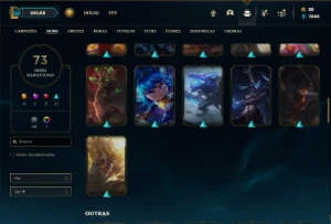 Conta prata 3 com 120 Champs e 73 Skins ( MAIN JG ) - League of Legends LOL