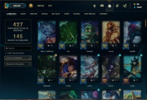 Conta prata 3 com 120 Champs e 73 Skins ( MAIN JG ) - League of Legends LOL