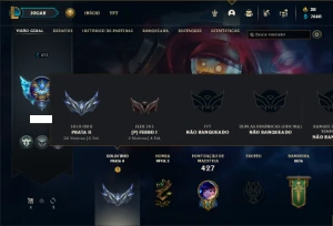 Conta prata 3 com 120 Champs e 73 Skins ( MAIN JG ) - League of Legends LOL