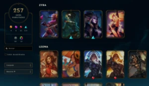Conta lol Unranked, Nivel 331, 257 skins - League of Legends
