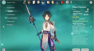 CONTA AR 51 COM XIAO + CHILDE + DILUC + VENTI + ARCOS 5* - Genshin Impact