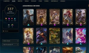 Conta LOL 2016 Gold 1 - Todos campeões, 337 skins - League of Legends