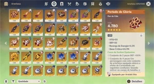 AR 58 YAE+ARMA+ITTO C1(26 T5 COM CONSTELAÇÕES!)KEQC4 YOIMIYA - Genshin Impact